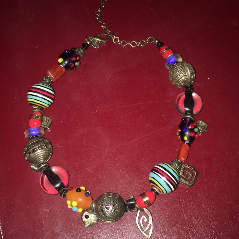 Chico’s fun colorful chunky bead necklace